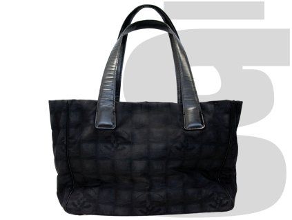 Chanel Cloth Tote Bag (Black/Gold)