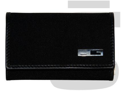 Gucci Silver G Logo Key Case (Black)