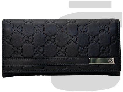 Gucci Guccissima Leather Monogram Long Wallet (Black)