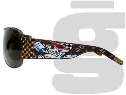 Ed Hardy EHS019 67-12 Sunglasses (Brown)