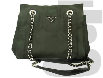 Prada Nylon Chain Purse (Olive)
