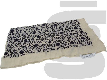 Christian Dior Scarf (White/Navy)