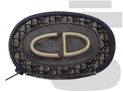 Christian Dior Coin Purse (Navy/Grey)