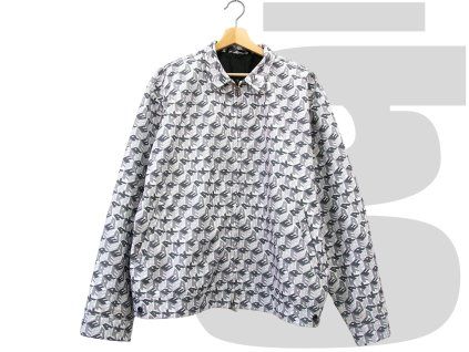 Freak Cube Logo Allover Print Work Jacket (Grey)
