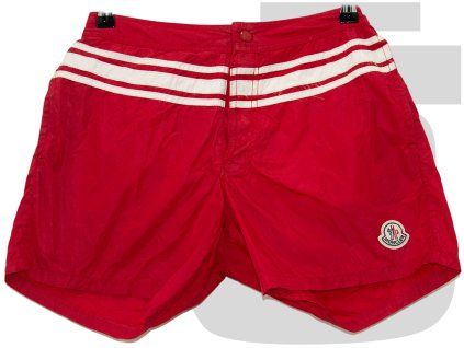 Moncler Nylon Logo Swimshorts (Red)