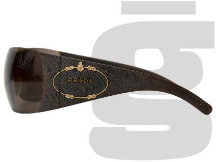 Prada Leather Shield Sunglasses (Black)