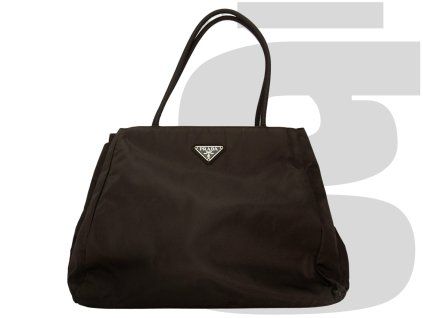 Prada Triangle Nylon Hand Bag (Brown)
