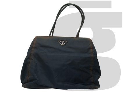 Prada Triangle Nylon Hand Bag (Slate)