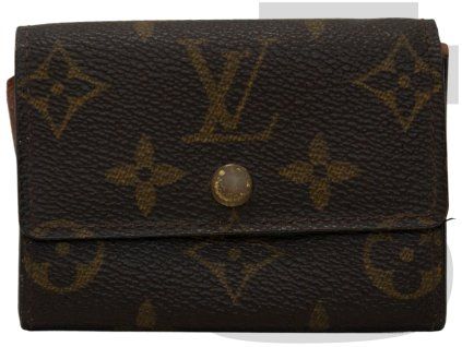 Louis Vuitton Monogram Button Coin Wallet (Brown)