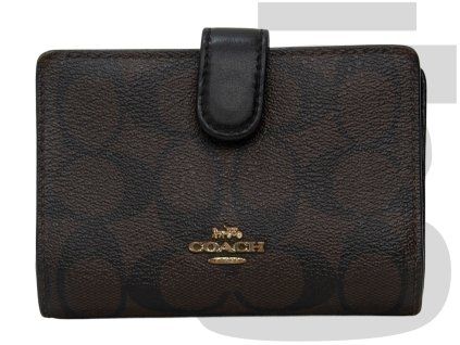 Coach Monogram Zip Wallet (Brown)