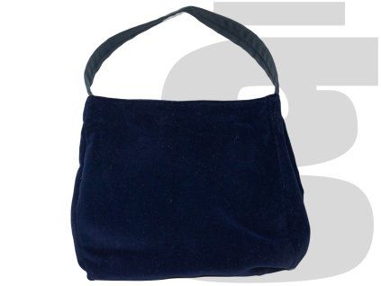 Prada Side Triangle Velour Bag (Navy)