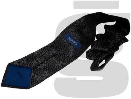 Kenzo Leave Pattern Tie (Black)