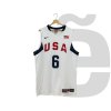 Nike Team USA 2008 National Jersey #6 James (White)