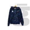 Bape x Paris PSG 1st Camo Shark Full Zip Hoodie (Blue Camo)