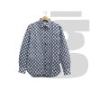 Lanvin En Bleu Flax Checked Shirt (White/Navy)