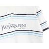 Yves Saint Laurent Stripes Polo Shirt (White)