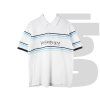 Yves Saint Laurent Stripes Polo Shirt (White)