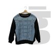 Custom Motorcycle Denim Crewneck (Black/Blue)