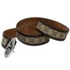 Gucci GG Interlocking Monogram Canvas Belt (Brown)