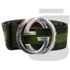 Gucci GG Interlocking Canvas Belt (Green)
