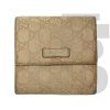 Gucci Monogram Leather Wallet (Beige)