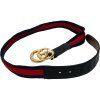 Gucci GG Interlocking Canvas Belt (Navy/Red/Gold)