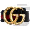 Gucci GG Interlocking Canvas Belt (Navy/Red/Gold)