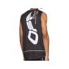 black and white active mesh tank top