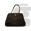 Prada Triangle Nylon Hand Bag (Brown)