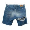 Balenciaga Distressed Denim Shorts (Blue)