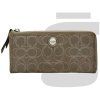 Coach Monogram Zip Long Wallet (Tan)