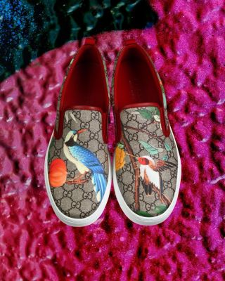 2019 Gucci GG Supreme Slip On Tian Size: 41 Condition: 9/10 Price: 199€ (Under Retail!) •Buy online at www.flace.sk (Link...