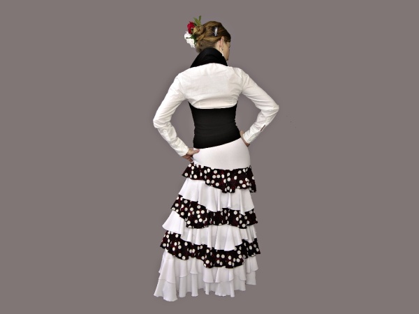 Long flamenco skirts with ruffles