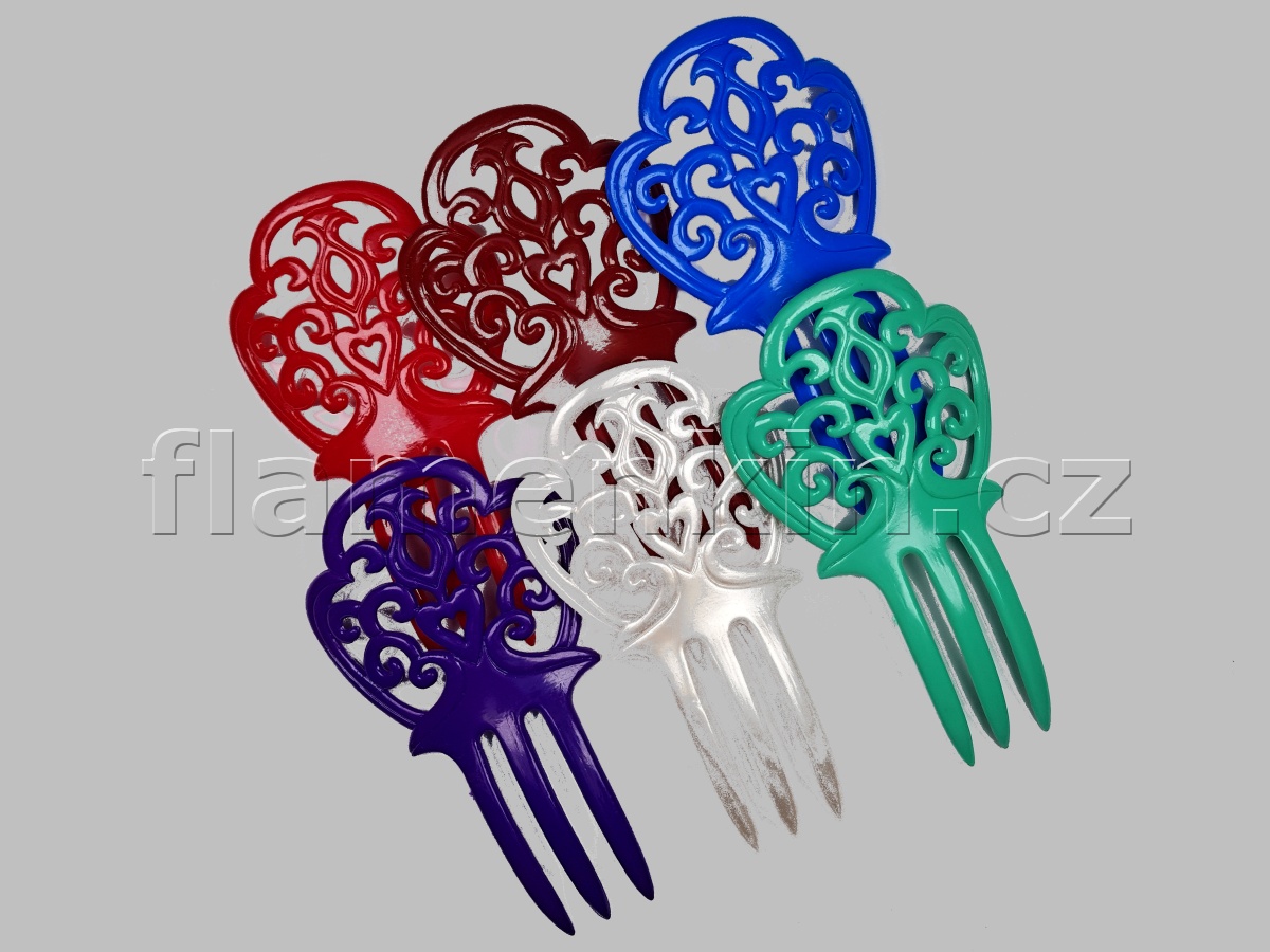 Colored Plastic and Acetate Hair Combs