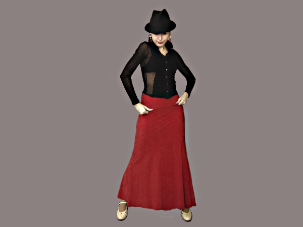 Simple long flamenco skirts