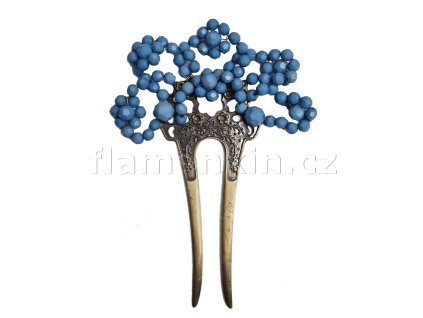 Kovová peineta ANF 48821 tyrkysová