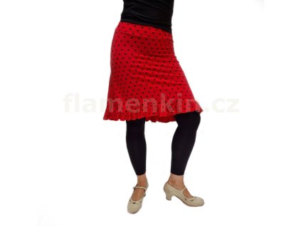 Kratka cervena cerne puntiky 900 900
