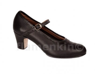 Black leather flamenco shoes INTERMEZZO 7232 size 39,5