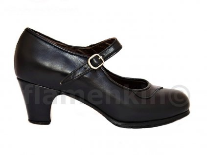 Black Leather Flamenco Shoes GALLARDO MERCEDES Size 42