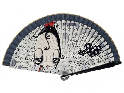 One-sided painted hand fan MP4382