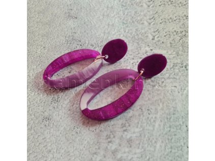 Fuxia náušnice MOV 3021