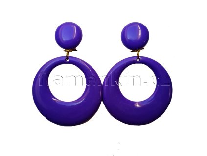 Náušnice velké kruhy FE2360 fialové