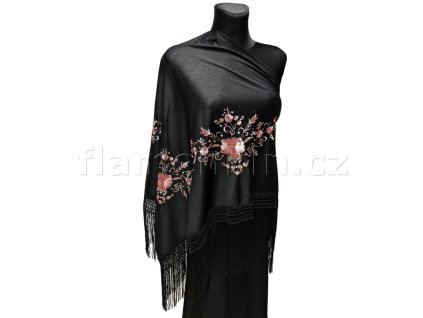 Šátek černo růžový FP 2