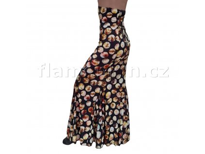 Černá sukně s velkými barevnými puntíky PILAR 2