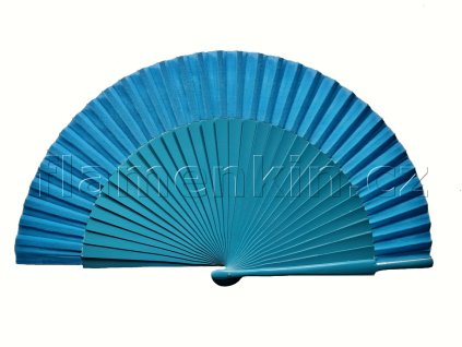 Vějíř ANF 47114 jednostranně malovaný tyrkysový