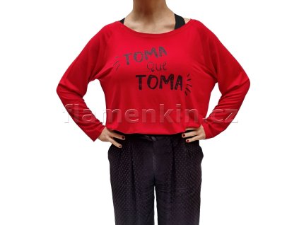 Tričko Toma que Toma dlouhý rukáv červené