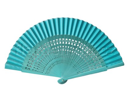 Malý vejíř vyřezávaný akvamarín