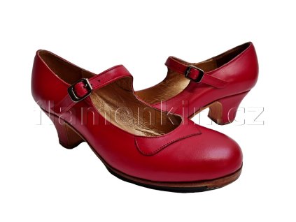 Boty Artefyl Solea červená kůže kačenka