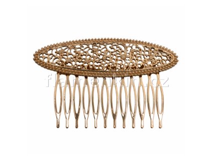 Kovový hřeben ANF 24046 zlatý