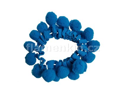 Gumička z bambulek modrá